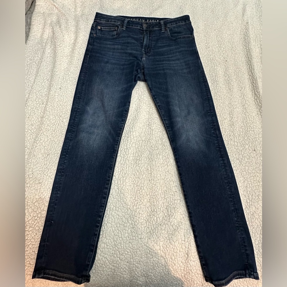American Eagle Outfitters Men's Deep Indigo Skinny Jeans 34x30